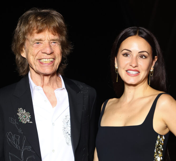 Mick Jagger and Melanie Hamrick attend The Prelude to The Paris Games 2024 on July 25, 2024 in Paris, France.