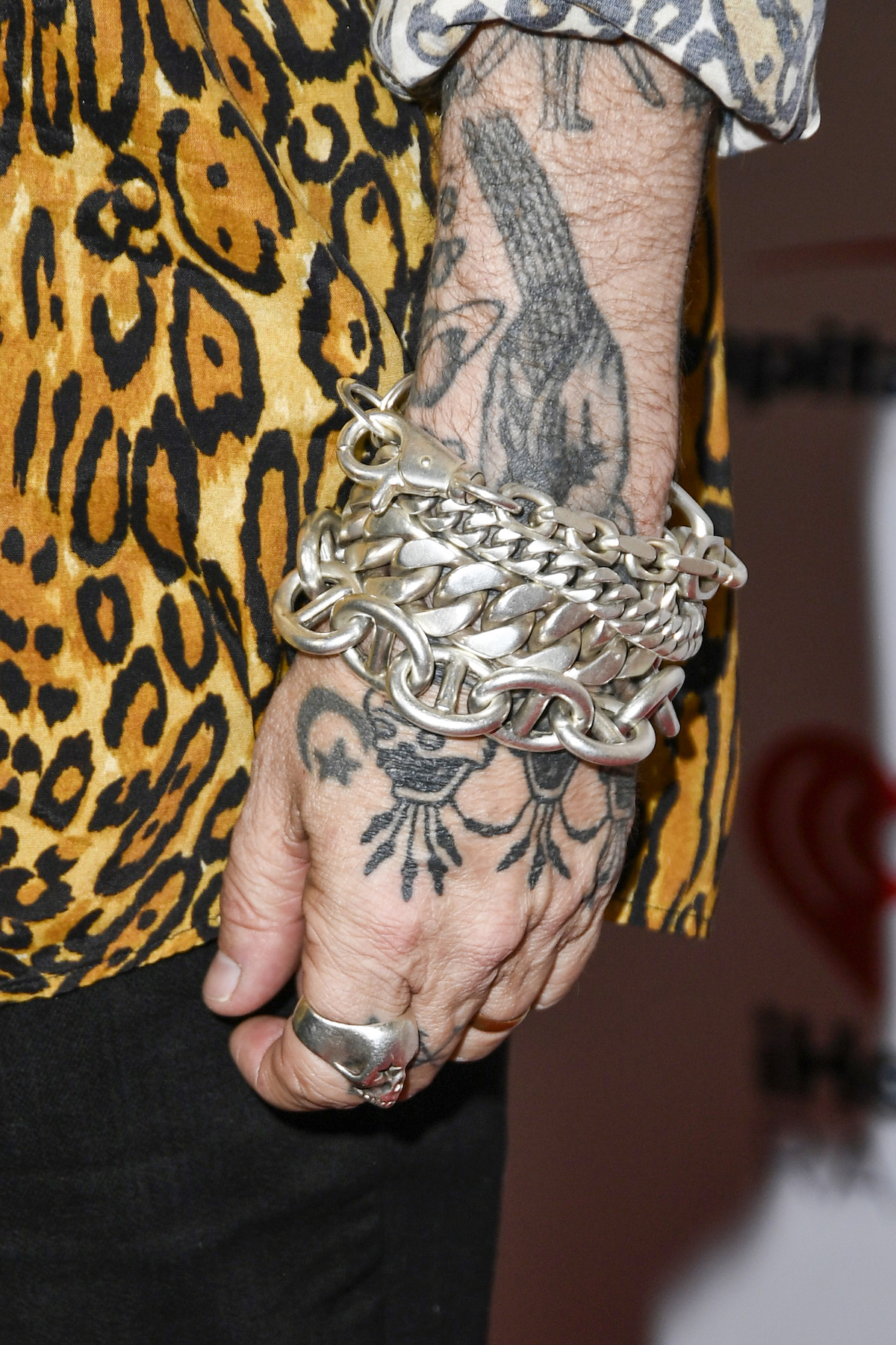 Chris Robinson of The Black Crowes, jewelry detail, attends the 2024 iHeartRadio Music Festival at T-Mobile Arena on September 20, 2024 in Las Vegas, Nevada.  (Credit:  Mindy Small/Getty Images)