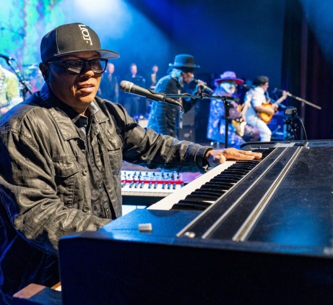 Ivan Neville performs during George Porter Jr.'s 75th birthday concert at The Fillmore New Orleans in 2022. (Credit: Erika Goldring/Getty Images)