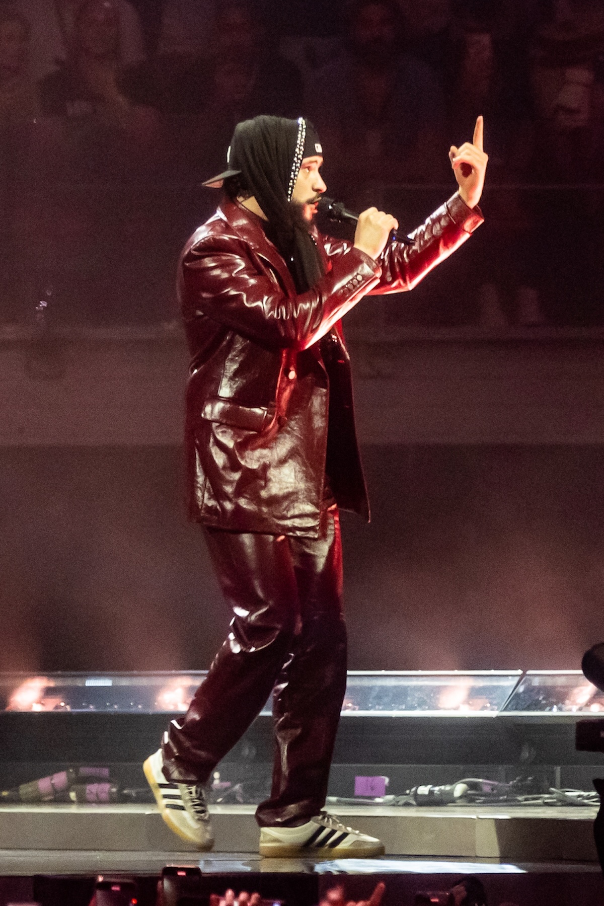 Bad Bunny performs during his Most Wanted Tour in 2024.  (Credit: John Parra/Getty Images)