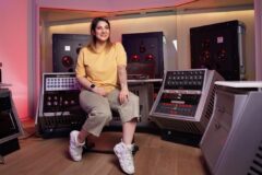 Mastering engineer Idania Valencia at Sterling Sound (Credit: Andrew Lipovsky)