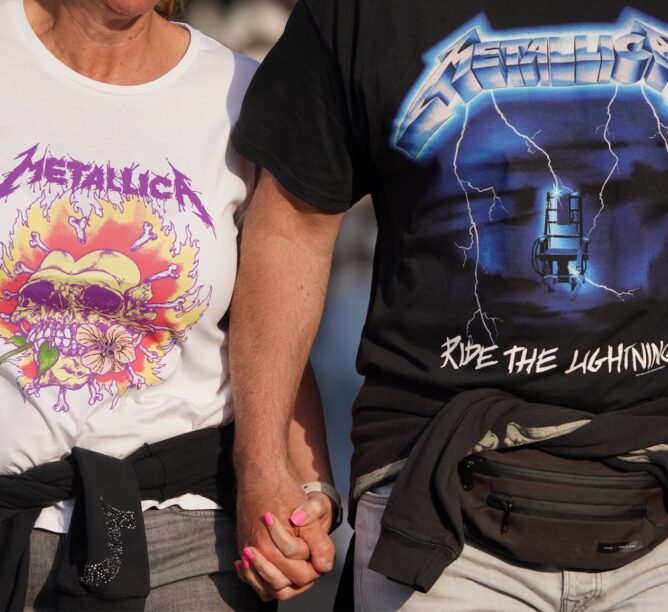 Metallica fans attend a concert in Hamburg, Germany in 2023. (Credit: Marcus Brandt/picture alliance via Getty Images)