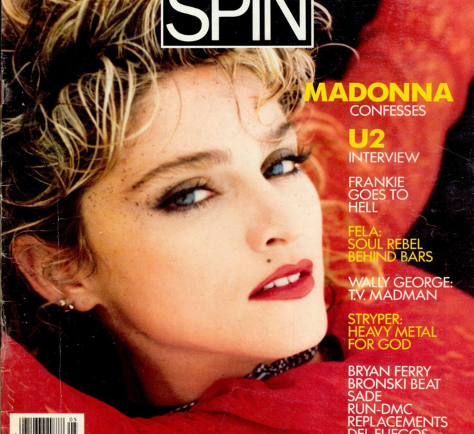 SPIN launched on March 19, 1985 with Madonna on the cover. Photo by Herb Ritts.