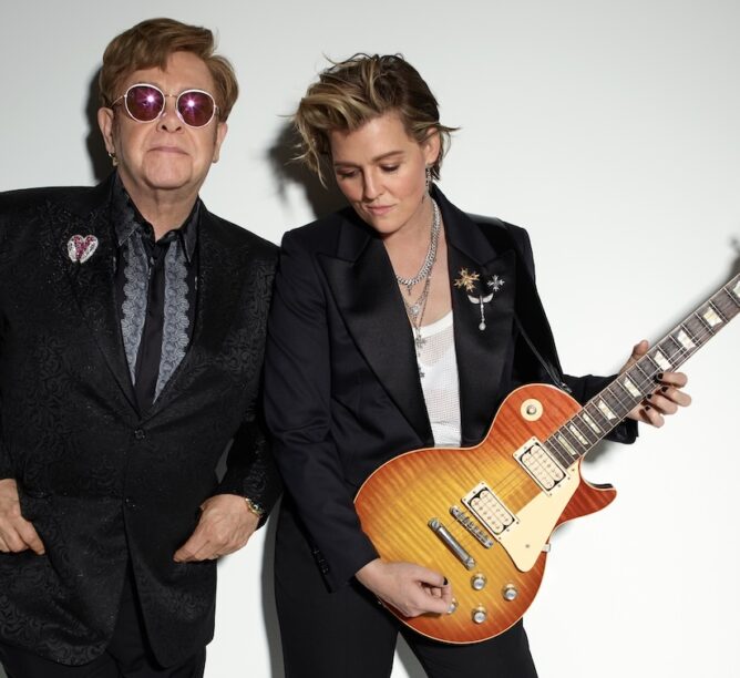 Brandi Carlile and Elton John (Credit: Peggy Sirota)