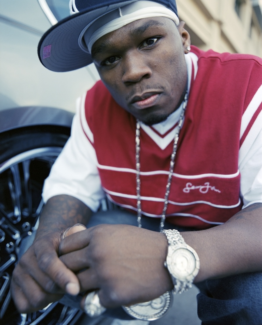 50 Cent in 2003 in Beverly Hills, California. (Credit: Gregory Bojorquez/Getty Images)