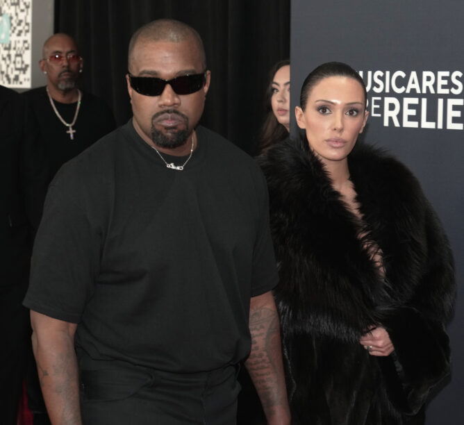 kanye west bianca censori grammys