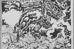 Devil Dinosaur #4, 1978, pensil oleh Jack Kirby, tinta oleh Mike Royer, © Marvel