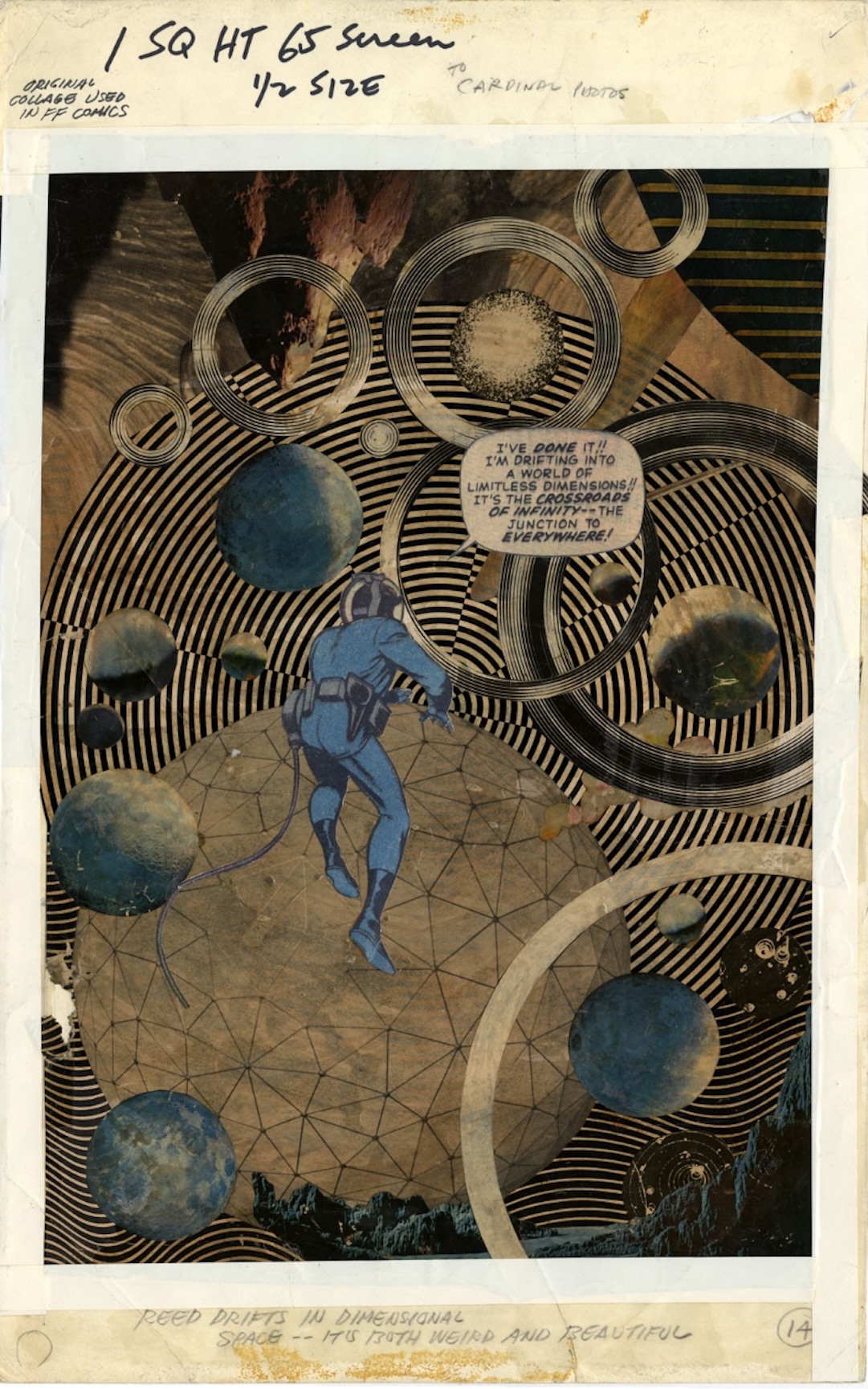 Fantastic Four #51, P. 14, 1966, Pencils and collage by Jack Kirby, Inks by Joe Sinnott, © Marvel
