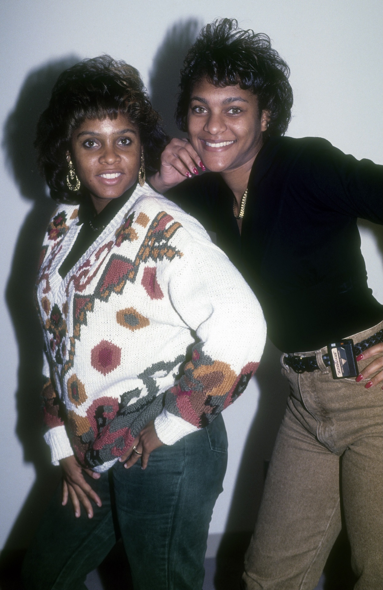 Sassy C (aka Michelle Franklin) and MC J.B. (aka Juana Burns) in 1990, (Credit: Al Pereira/Michael Ochs Archives/Getty Images)