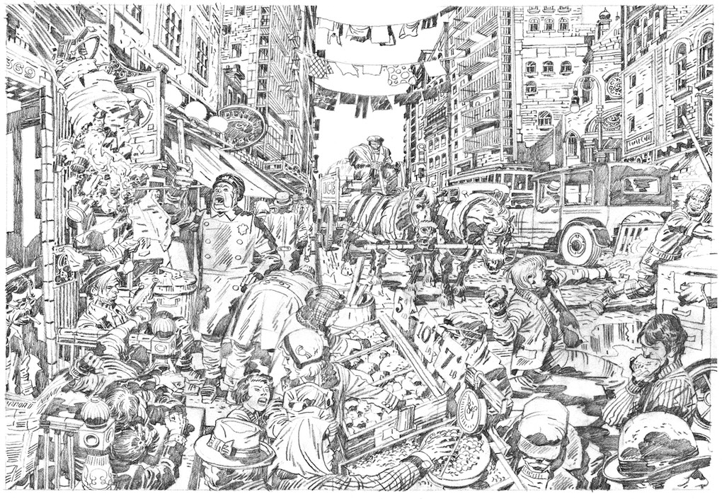 Street Code, Circa 1983, Pencils by Jack Kirby, Courtesy Jack Kirby Museum and Research Center