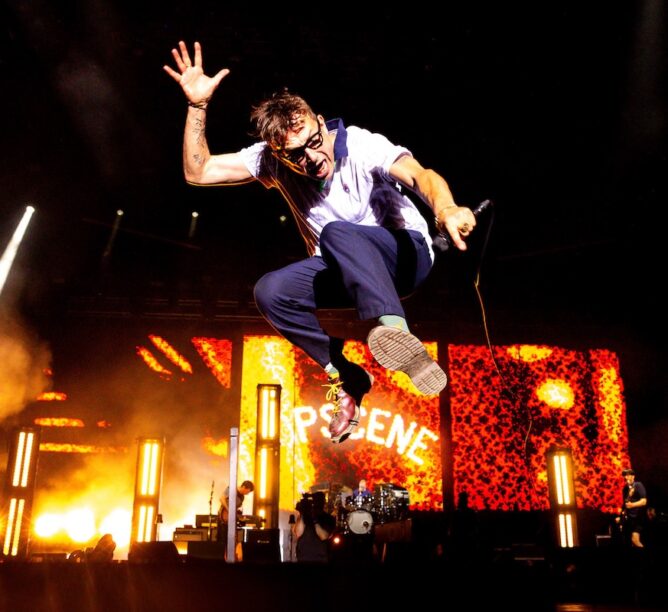 Damon Albarn of Blur performs live at Lucca Summer Festival in 2022. (Credit: Mairo Cinquetti/SOPA