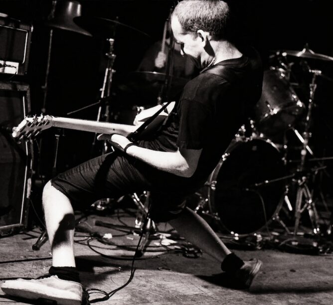 Ian MacKaye of Fugazi at the Hollywood Palladium in 1993. (Credit: Lindsay Brice/Getty Images)
