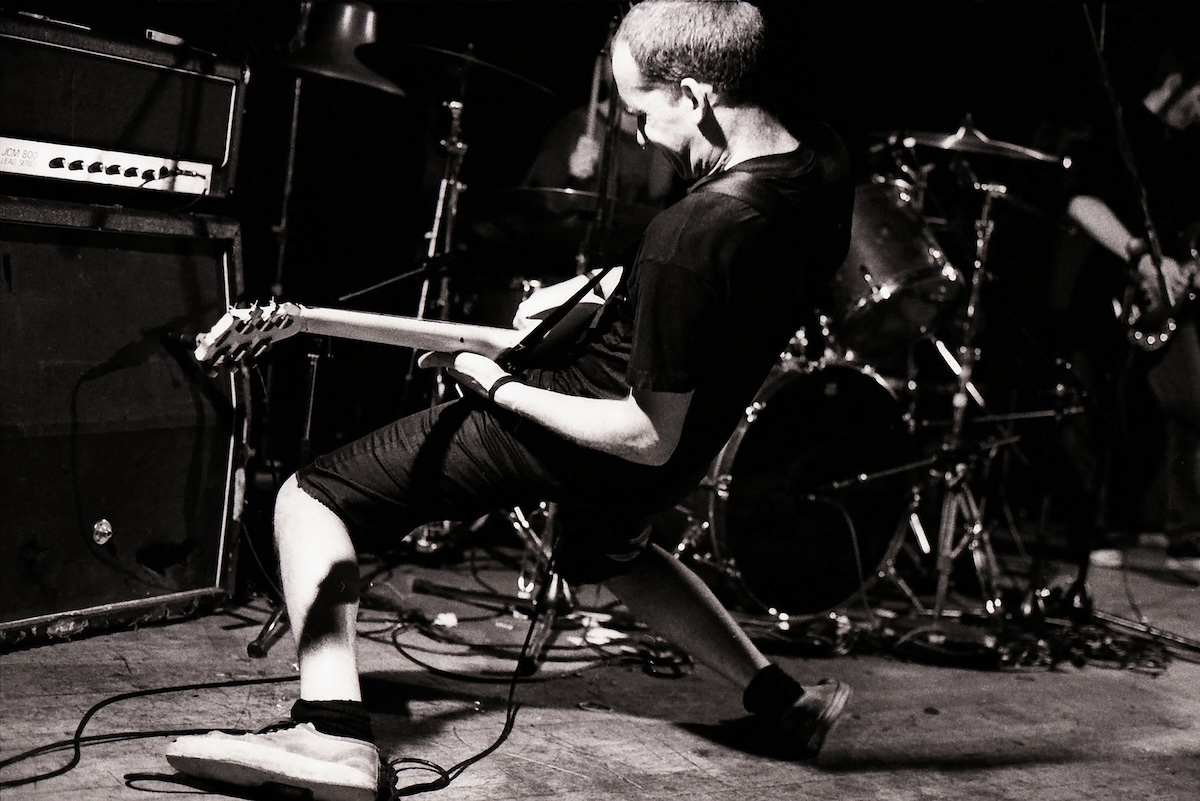 Ian MacKaye of Fugazi at the Hollywood Palladium in 1993. (Credit: Lindsay Brice/Getty Images)