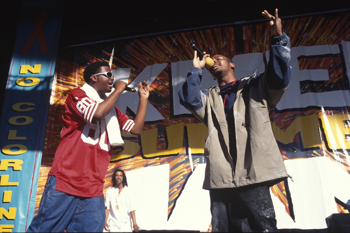 Yukmouth and Numskull of Luniz in1995 (Photo by Tim Mosenfelder/Getty Images)