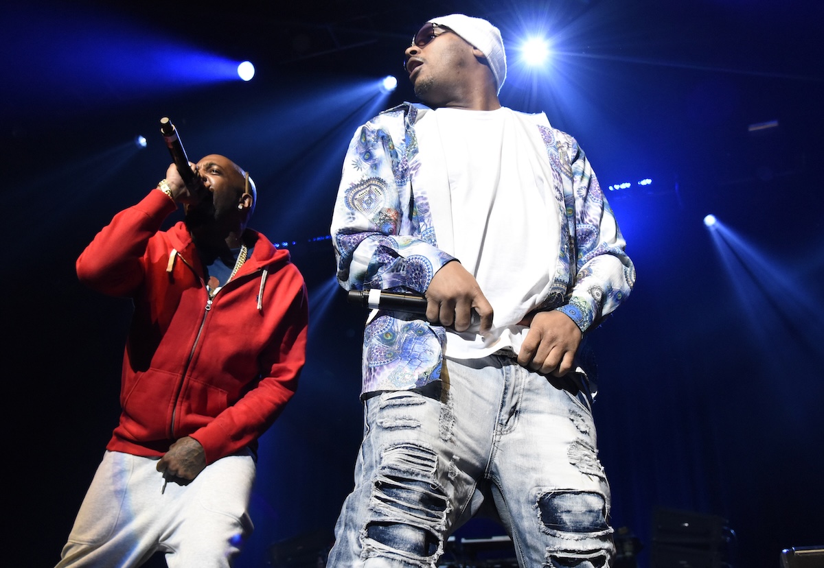 Yukmouth and Numskull of Luniz perform during the "Snoop Dogg's Puff Puff Pass Tour" at Fox Theater in 2016 in Oakland, California. (Credit: Tim Mosenfelder/Getty Images)