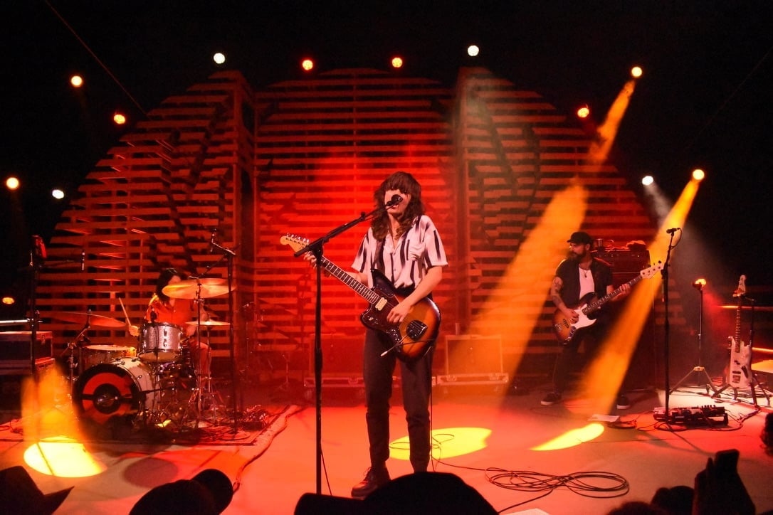 Courtney Barnett on stage at Pickathon. (Credit: Holly Hazelwood)