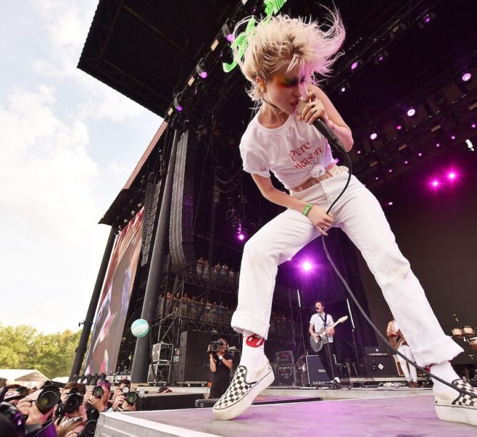 Hayley Williams of Paramore performs during the 2018 Bonnaroo Music & Arts Festival in Manchester, Tennessee. (Credit: C Flanigan/WireImage)