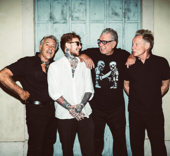 Sex Pistols (L-R): Glen Matlock, Frank Carter, Steve Jones, Paul Cook. (Credit: Giueseppi Craca)
