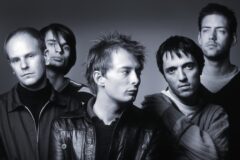 Phil Selway, Jonny Greenwood, Thom Yorke, Colin Greenwood, and Ed O'Brien of Radiohead. (Credit: gie Knaeps)