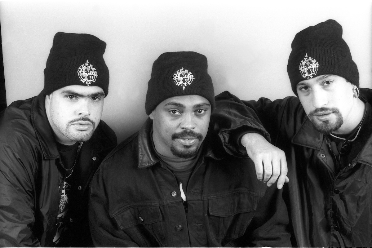 DJ Muggs aka Lawrence Muggerud; Sen Dog aka Senen Reyes; B-Real aka Louis Freese of Cypress Hill in 1992. (Credit: Al Pereira/Michael Ochs Archives/Getty Images)