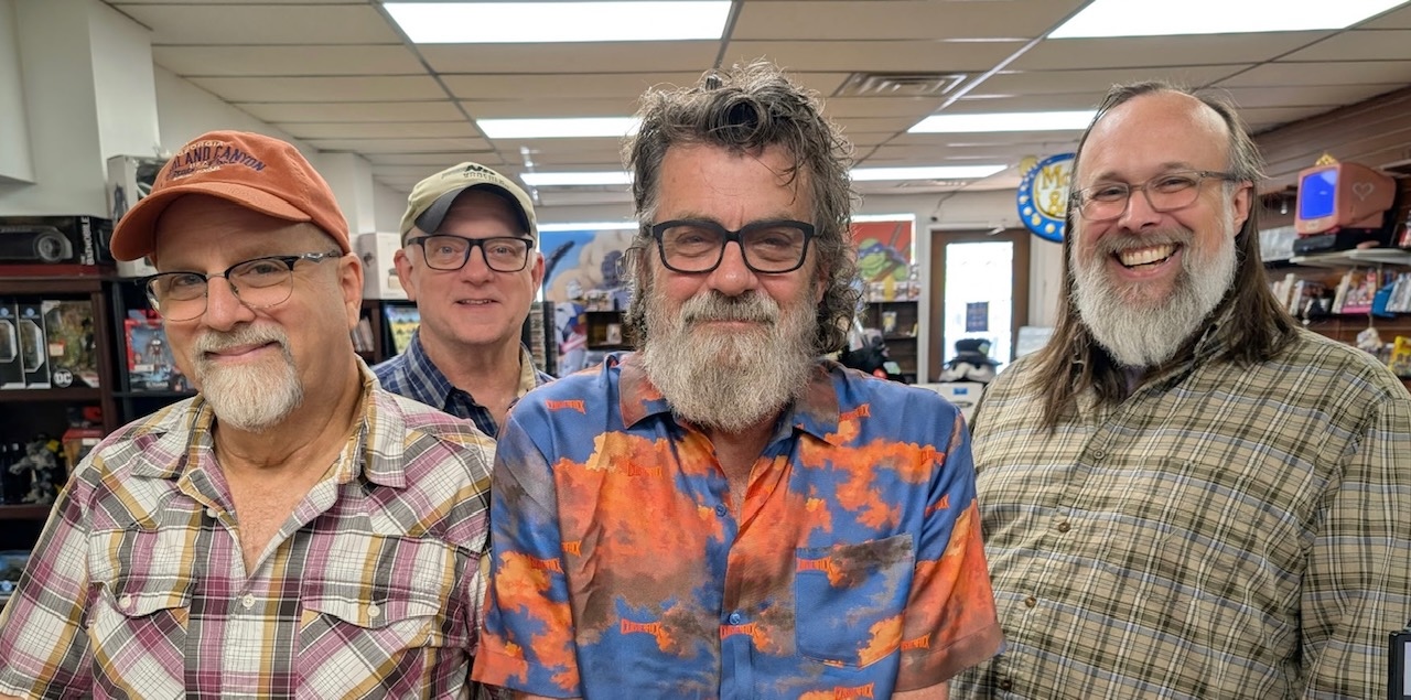 Bob Stagner, Bryan Dyer, Wayne White, and Jim Tate of Username Password, unmasked. (Credit: Meagan Frey)