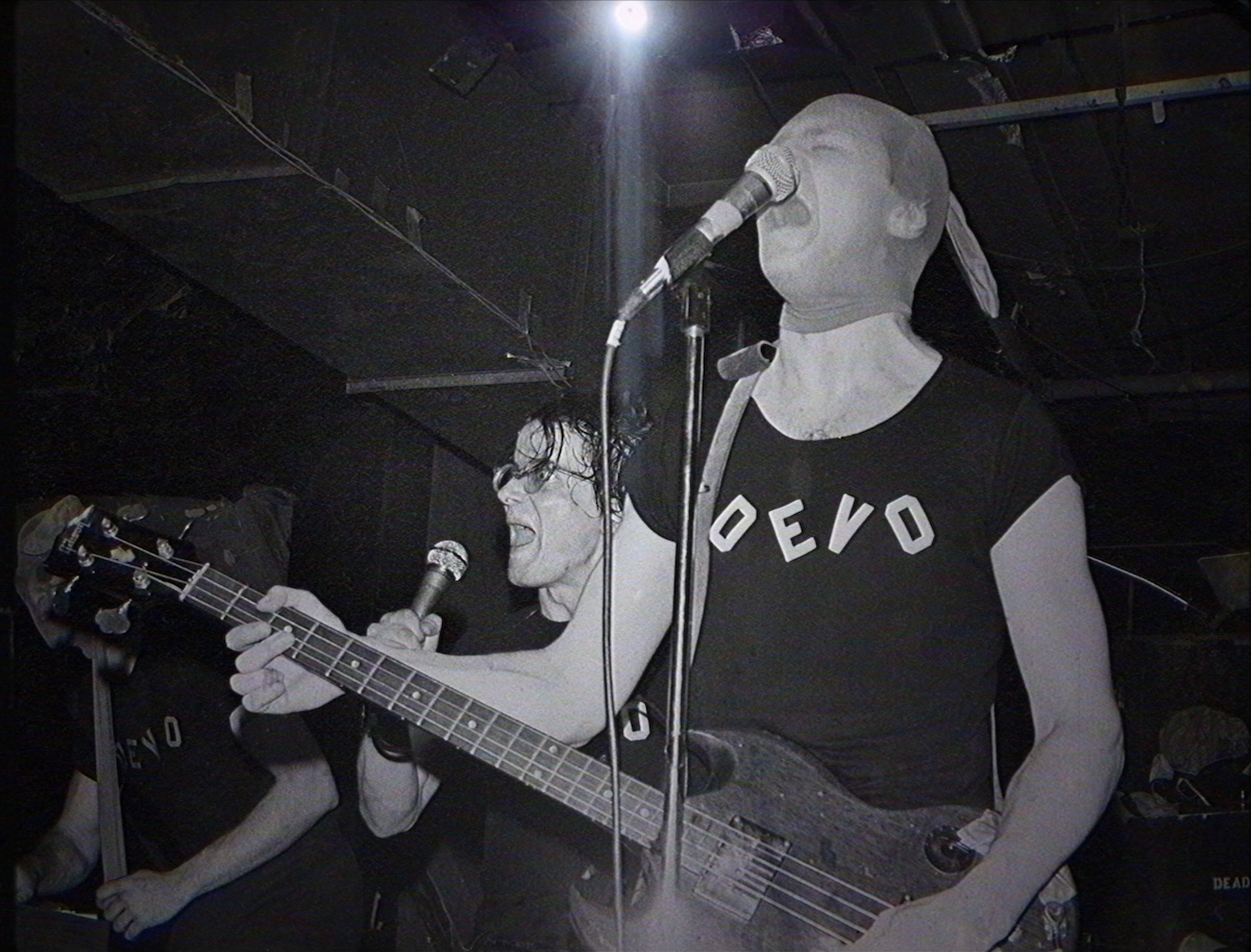 Devo. Jerry Casale and Bob Mothersbaugh performing. (Courtesy of Netflix)