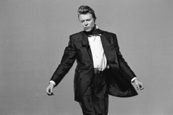 David Bowie on the set of "Jump They Say" in 1993. (Credit: Lester Cohen)