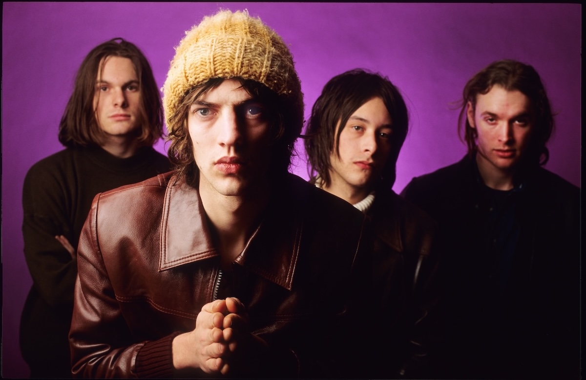 Richard Ashcroft, Nick McCabe, Peter Salisbury, and Simon Jones of the Verve, in 1994.
(Credit: gie Knaeps)