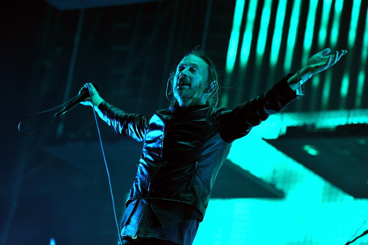 Thom Yorke of Radiohead performs onstage during day 2 of the 2012 Coachella Valley Music & Arts Festival. (Credit: Kevin Winter/Getty Images for Coachella)