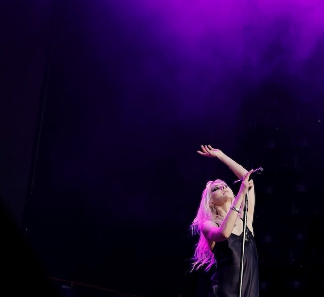 Taylor Momsen of the Pretty Reckless performs during AC/DC's Power Up Tour at Nissan Stadium on May 21, 2025 in Nashville, Tennessee. (Credit: Tibrina Hobson/Getty Images)