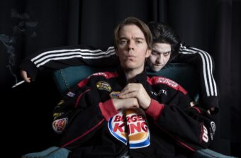 Singer-songwriters Matt James (seated) and Rizz from the Australian-born dark pop band Vowws, at home in Los Angeles. The duo released a new album, 'I’ll Fill Your House With an Army.' (All photos by Steve Appleford)