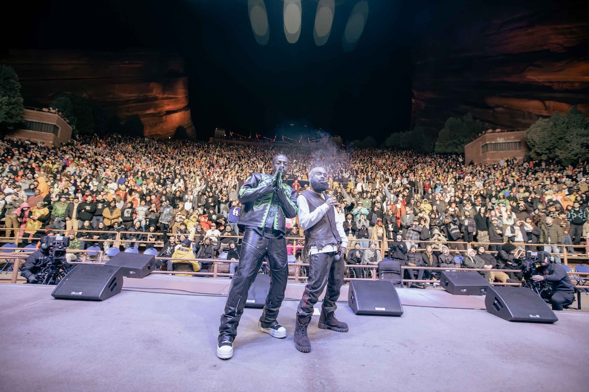 Meechy Darko (left) and Zombie Juice (right) at the sold-out Red Rocks Halloween show. (Credit: Brock Fetch)
