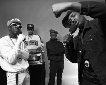 Chuck D, Flavor Flav, and Terminator X of Public Enemy in 1987. (Credit: Jack Mitchell/Getty Images)