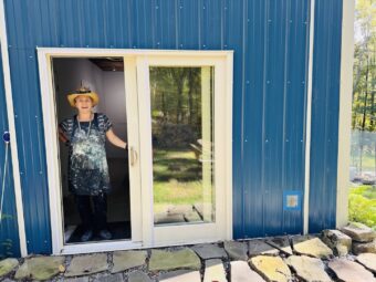 Susan Weinthaler in her Narrowsburg, NY studio. (All photos by Liza Lentini.)