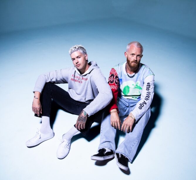 Travis Mills and Nick Gross of girlfriends. (Credit: All photos by Nathan James)