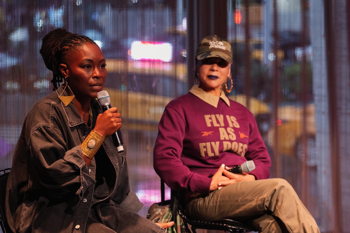 Juliette Jones and April Walker onstage at Passing the Crown.