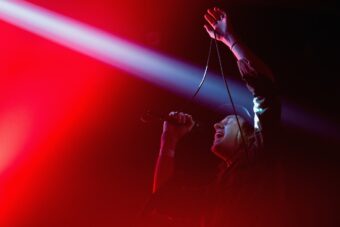 Todd Fink of The Faint performs at Metro in Chicago, Illinois in 2012. (Credit: Daniel Boczarski/Redferns via Getty Images)