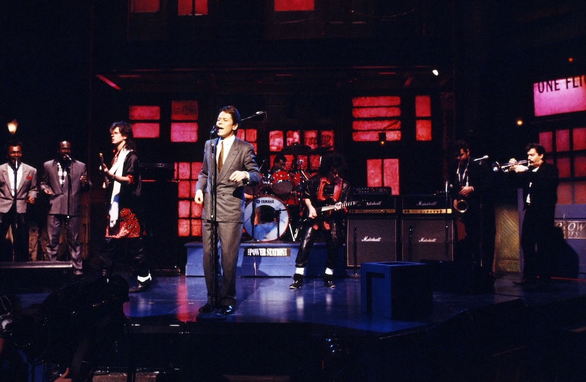 John Taylor and Robert Palmer of Power Station performs in1985 on Saturday Night Live. (Credit: Al Levine/NBC/NBCU Photo Bank)