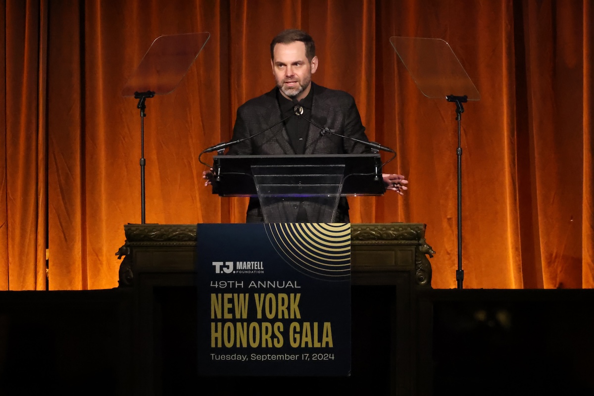 Seth England, CEO and partner at Big Loud, speaks onstage at the T.J. Martell Foundation 49th annual New York Honors Gala in 2024. (Credit: Mike Coppola/Getty Images for The T.J. Martell Foundation)