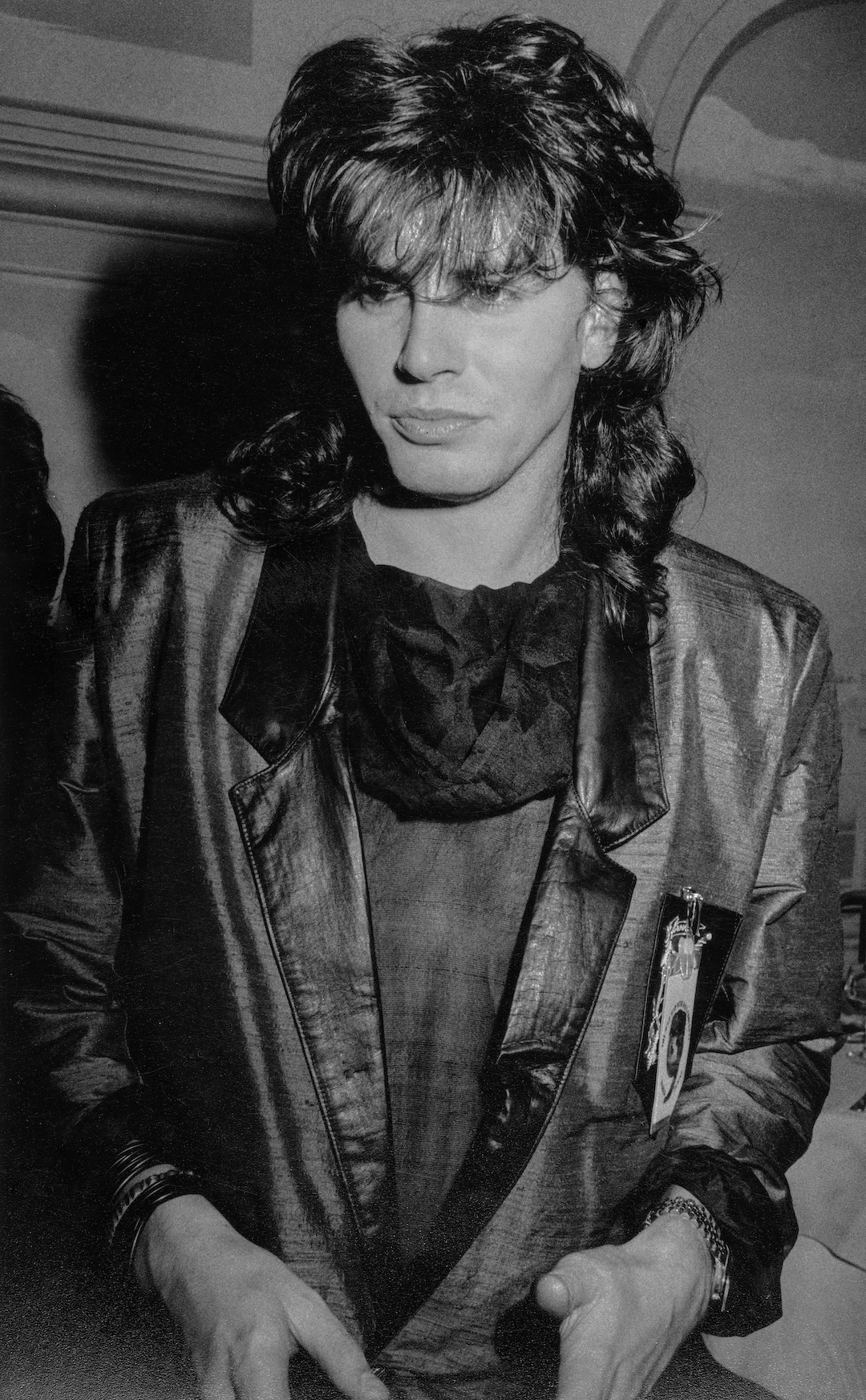 John Taylor of Duran Duran and the Power Station in 1985. He was attending singer Paul Young's after-show party, celebrating a successful performance at New York's Beacon Theater, while also celebrating his own birthday. (Credit: Vinnie Zuffante/Getty Images)