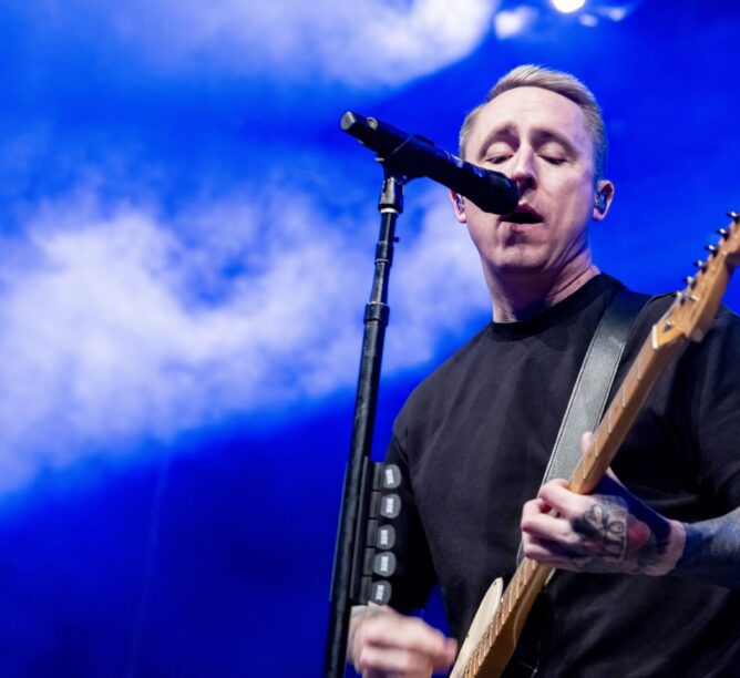 Ryan Key of Yellowcard during a concert at Huxleys Neue Welt on June 24, 2025 in Berlin, Germany. (Credit: Jakubaszek/Redferns)
