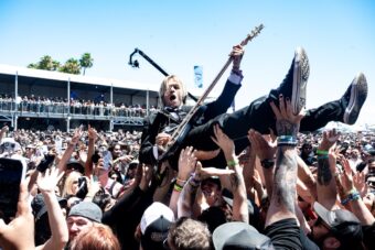 Jordy Sommer performs in the crowd during the Vans Warped Tour in 2025 in Long Beach, California. (Credit: Scott Dudelson/Getty Images)