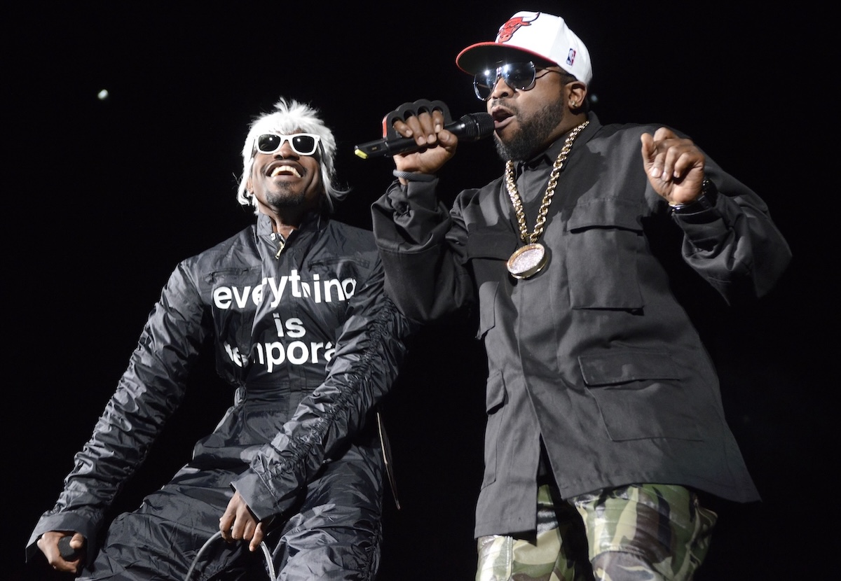 Andre 3000 and Big Boi of Outkast perform during the Sasquatch! Music Festival at the Gorge Amphitheater on May 24, 2014, in George, Washington. (Credit: Tim Mosenfelder/Getty Images)