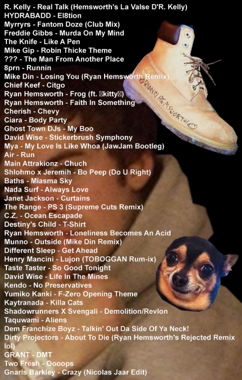 Ryan Hemsworth "Diplo & Friends" mix track list