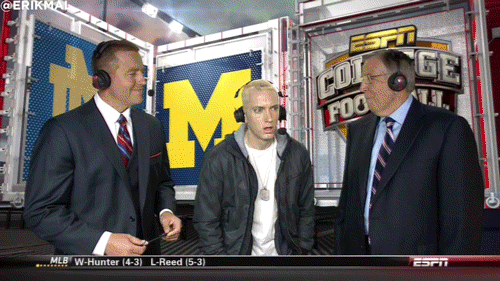 Eminem, college football, 'Berzerk'