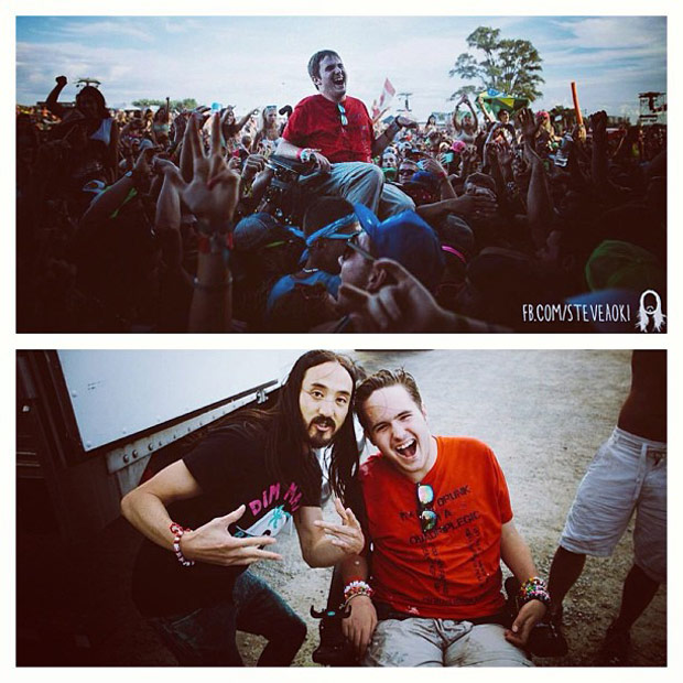 Steve Aoki wheelchair cake video