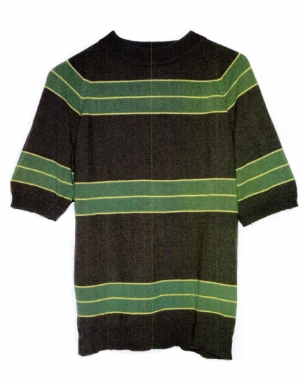 The shirt worn by Cobain in the "Smells Like Teen Spirit" video, photographed at his mother's house  in Olympia, Washington