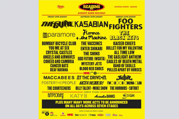 Reading 2012 lineup