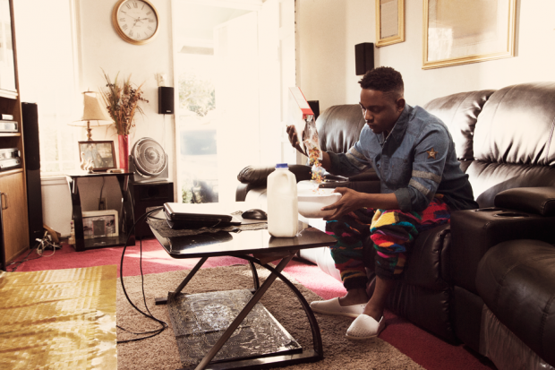 Kendrick Lamar at his mother's home in Compton, 2012 / Photo by Dan Monick