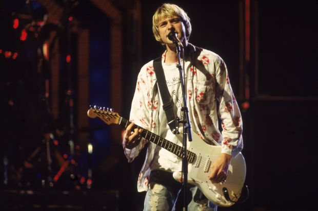 Kurt Cobain at the MTV Video Music Awards, September 10, 1992 / Photo by Frank Micelotta/Getty